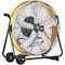 Edendirect 24in 3 Speeds High Velocity Internal Oscillating Barrel Floor Fan Yellow with 1/4 IR-FAN7807 - alternate 1
